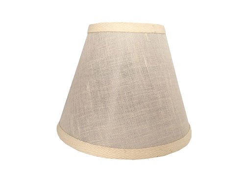 Cónica para lámpara de brazos lino beige cinta espiga interior transparente