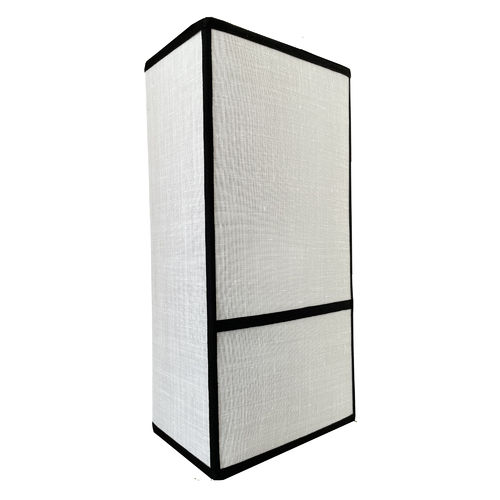 Aplique de pared base rectangular 20x40 lino blanco
