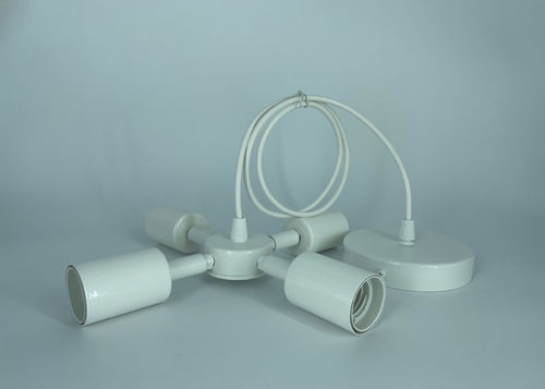 Pendel Colgante Cable 4 luces en blanco roto